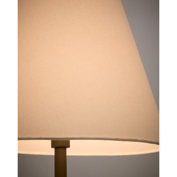 Tmavě zelená stojací lampa s textilním stínidlem (výška 153 cm) Navat – Kave Home-image-2