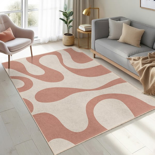 Růžový pratelný koberec 80x150 cm Strawberry Latte – Mila Home-image-4