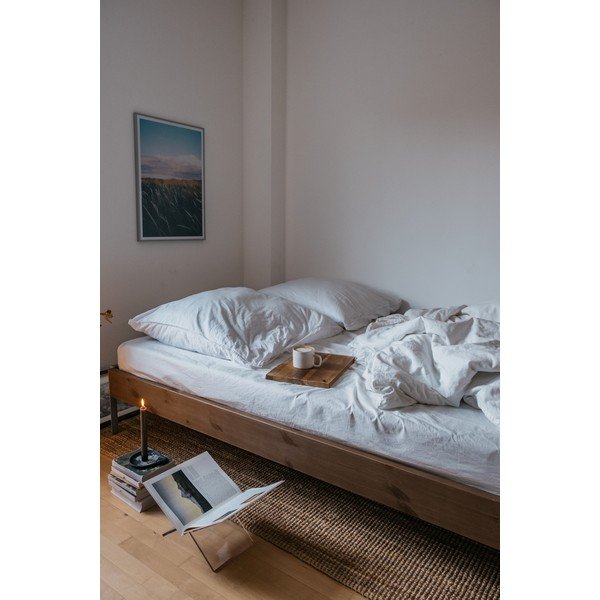 Hnědá dvoulůžková postel z borovicového dřeva s roštem 140x200 cm Core – Karup Design-image-4