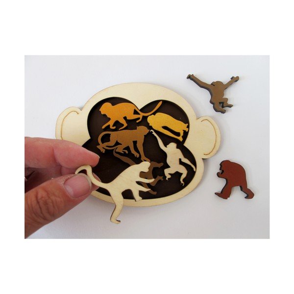 Dřevěná skládanka RecentToys Monkey Madness-image-2