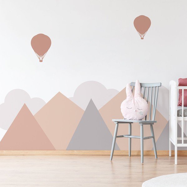 Dětská nástěnná samolepka Ambiance Giant Scandinavian Mountains Stockholm, 180 x 60 cm-image-1