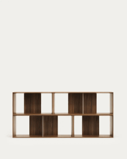Hnědý modulární policový systém v dekoru ořechu 4 ks 168x76 cm Litto – Kave Home