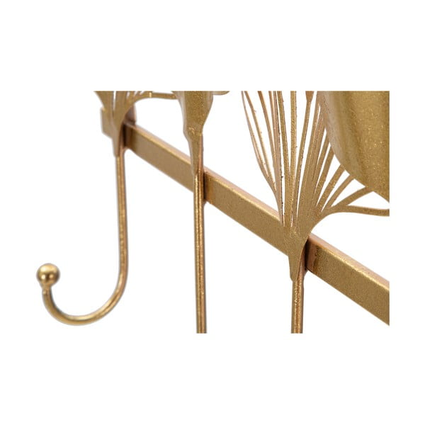 Kovový nástěnný věšák ve zlaté barvě Leaves - Mauro Ferretti-image-3