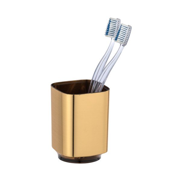 Kelímek na zubní kartáčky ve zlaté barvě Wenko Auron-image-1