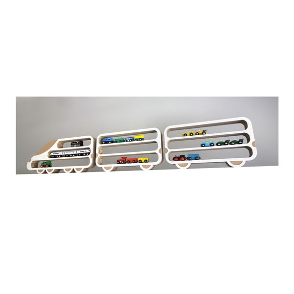 Set 3 poliček Unlimited Design for kids Lokomotiva a 2 vagony-image-2