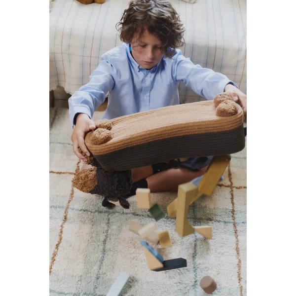 Krémový/šalvějově zelený pratelný/ručně tkaný bavlněný koberec 90x120 cm Tartan Blue Sage – Lorena Canals-image-4