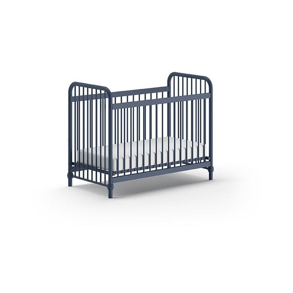 Modrá kovová postýlka 60x120 cm BRONXX – Vipack-image-2