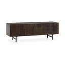 Tmavě hnědý TV stolek z mangového dřeva 145x48x40 cm Kalai – MOME