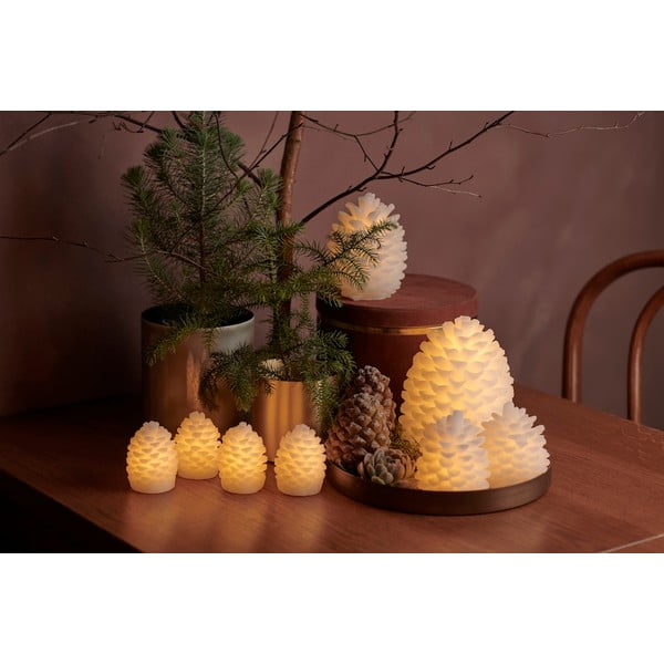 Bílá vánoční světelná dekorace 2 ks ø 8 cm Clara – Sirius-image-2