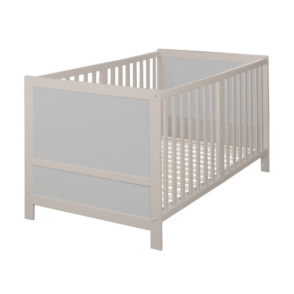 Šedá postýlka s nastavitelnou výškou 70x140 cm Easy Sleep – Roba-image-2