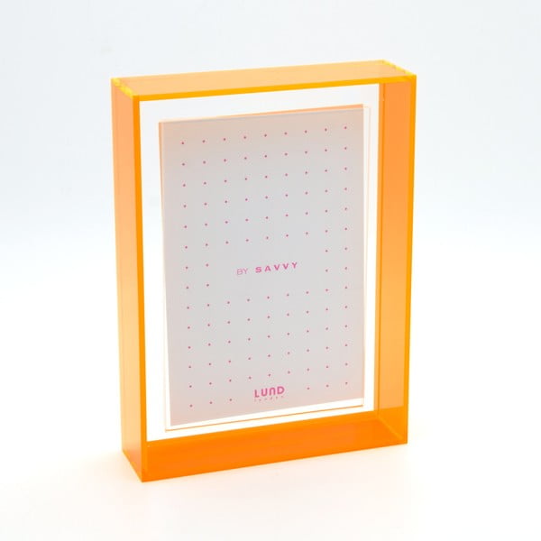Rámeček na fotografie s oranžovými hranami Lund London Flash Blocco, 13,6 x 18,6 cm