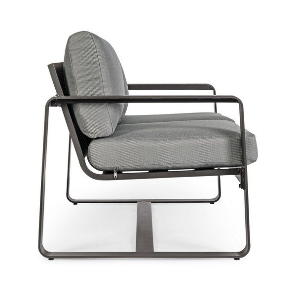 Šedá hliníková zahradní pohovka Merrigan   – Bizzotto-image-3