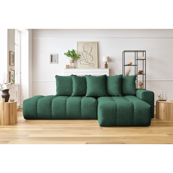 Zelená rohová pohovka (pravý roh) Mont-Blanc – Bobochic Paris-image-1