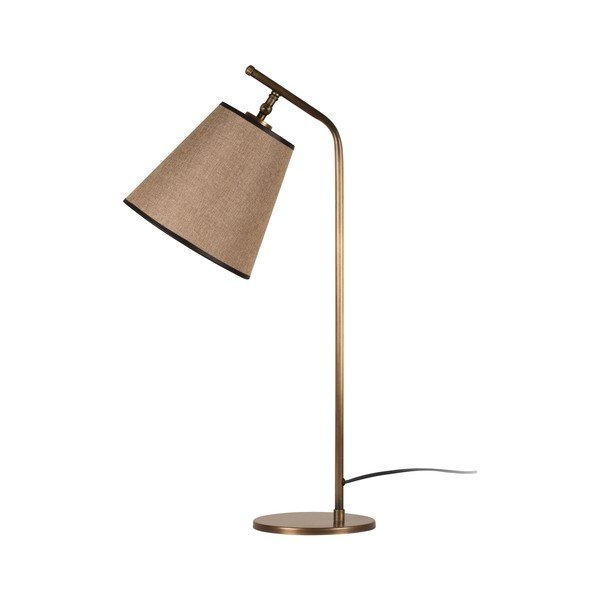 Stolní lampa ve zlaté barvě s béžovým stínidlem Don-image-1