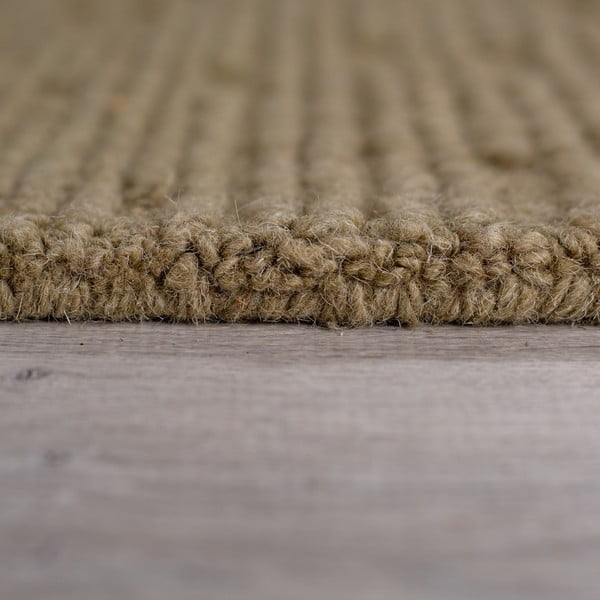 Khaki ručně tkaný vlněný koberec 160x230 cm Harris Boucle – Flair Rugs-image-4