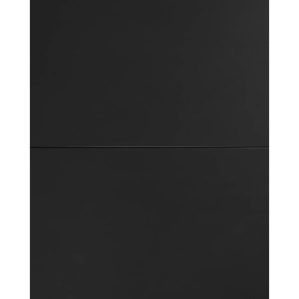 Černý kulatý rozkládací jídelní stůl se skleněnou deskou ø 160 cm Vashti – Kave Home-image-3