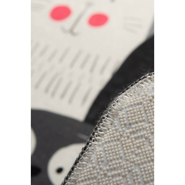 Šedý dětský protiskluzový koberec Conceptum Hypnose Cats, 140 x 190 cm-image-1