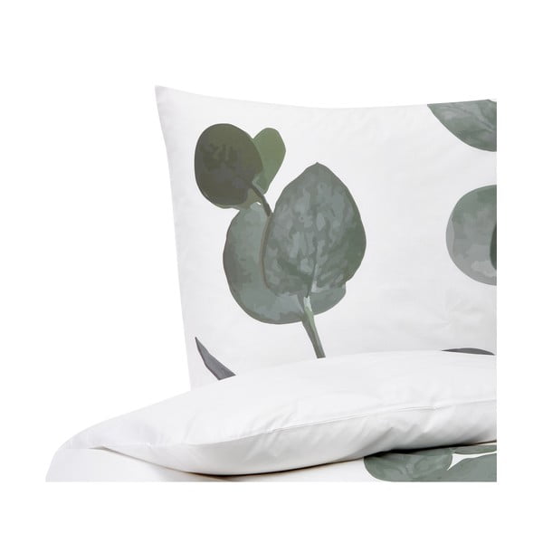 Bílé povlečení z bavlněného perkálu 200x135 cm Eukalyptus - Westwing Collection-image-2
