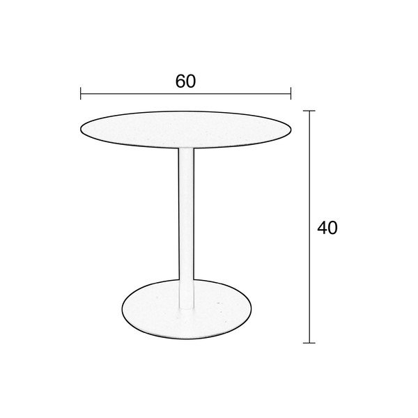 Černý kovový kulatý konferenční stolek ø 60 cm Snow – Zuiver-image-4