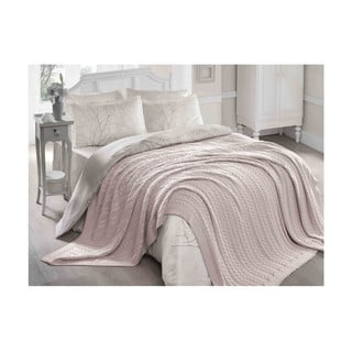 Pudrově růžový přehoz přes postel Homemania Decor Hannola, 220 x 240 cm