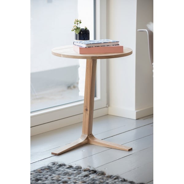 Kulatý odkládací stolek z masivu akácie ø 40 cm Acina – Wenko-image-2