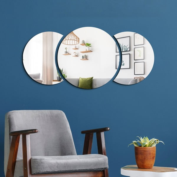 Samolepka na zeď 26x26 cm Half-moon Mirror – Ambiance-image-1