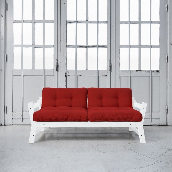 Rozkládací pohovka Karup Step White/Red-image-1