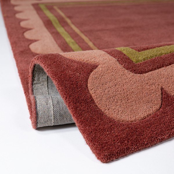 Vínový ručně tkaný vlněný koberec 160x230 cm Lois – Flair Rugs-image-3