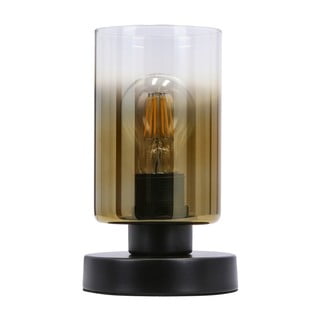 Černá stolní lampa se skleněným stínidlem (výška 20 cm) Aspra – Candellux Lighting