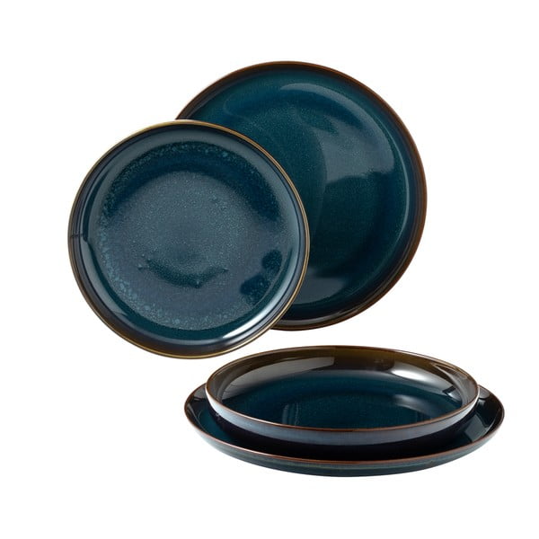 4dílná sada tmavě modrých porcelánových talířů Villeroy & Boch Like Crafted