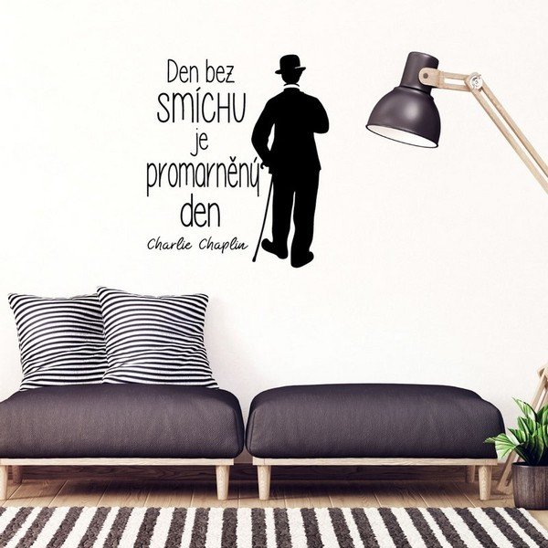 Samolepka na zeď s citátem Ambiance Charlie Chaplin-image-2
