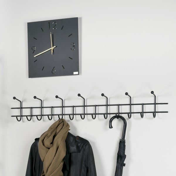 Černý kovový nástěnný věšák 119 cm Barato – Spinder Design-image-1