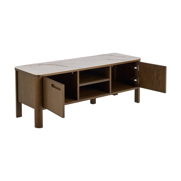 Hnědý TV stolek v dekoru dubu 120x45x40 cm Southampton – Actona-image-3