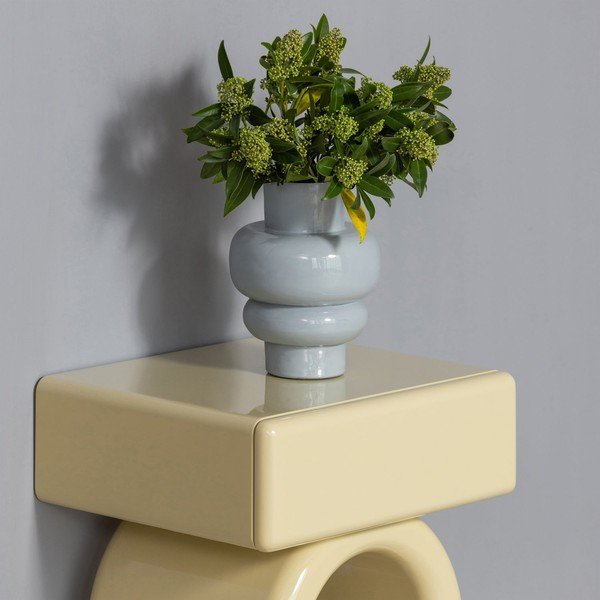 Světle šedá kovová váza (výška 27 cm) Auri – WOOOD-image-1