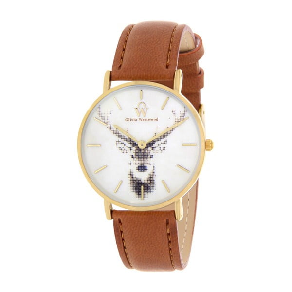 Dámské hodinky s řemínkem v hnědé barvě Olivia Westwood Peronna