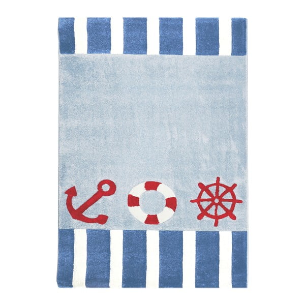 Modrý dětský koberec Happy Rugs Little Captain, 160 x 230 cm