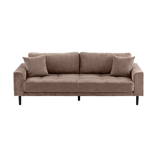 Hnědá manšestrová pohovka 210 cm Lido – House Nordic