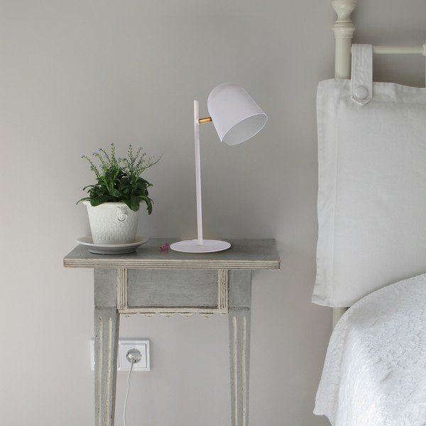 Bílá stolní lampa SULION Paris, výška 40 cm-image-1