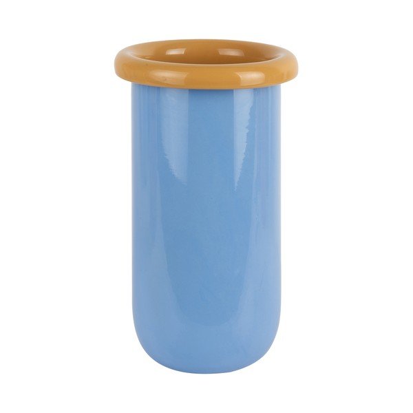 Modrá skleněná váza (výška 25 cm) Plegado  – PT LIVING