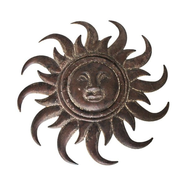 Kovová nástěnná dekorace Dakls Sun, ⌀ 50 cm