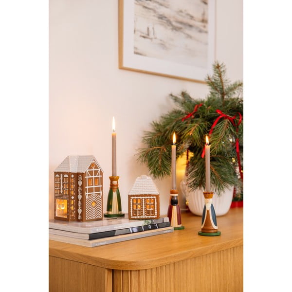 Dřevěné svícny s vánočním motivem v sadě 3 ks Betiel – Bloomingville-image-2