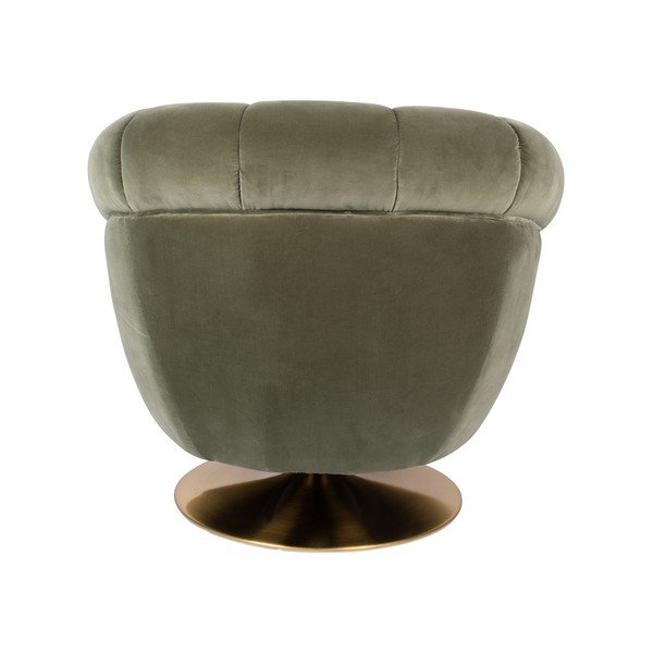 Olivově zelené sametové křeslo Dutchbone Member-image-3