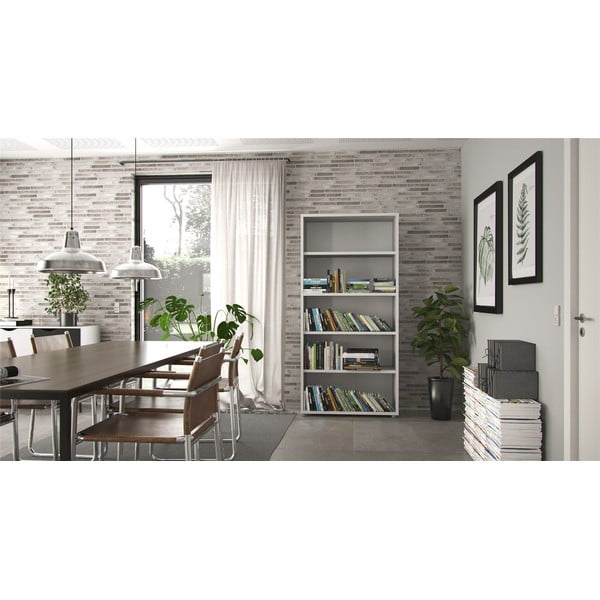 Bílá modulární knihovna 89x189 cm Prima – Tvilum-image-1