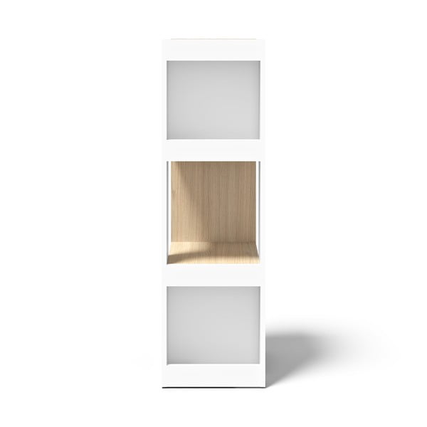 Bílá knihovna v dekoru dubu 40x114 cm Ella - TemaHome-image-2