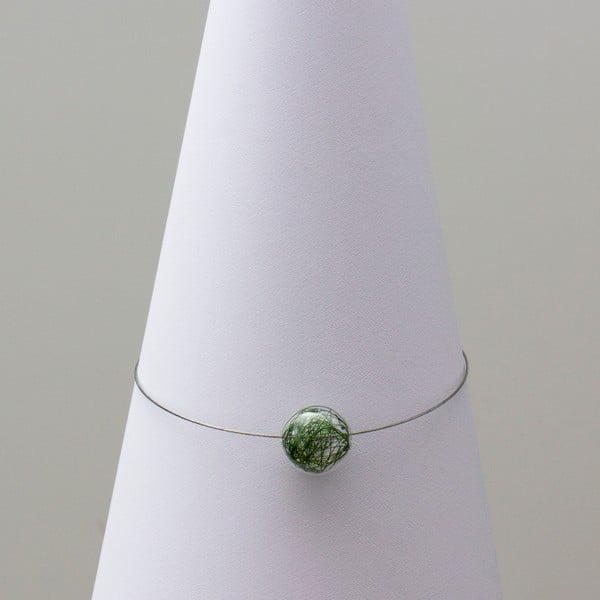 Skleněný náhrdelník ko-ra-le Wired, zelený