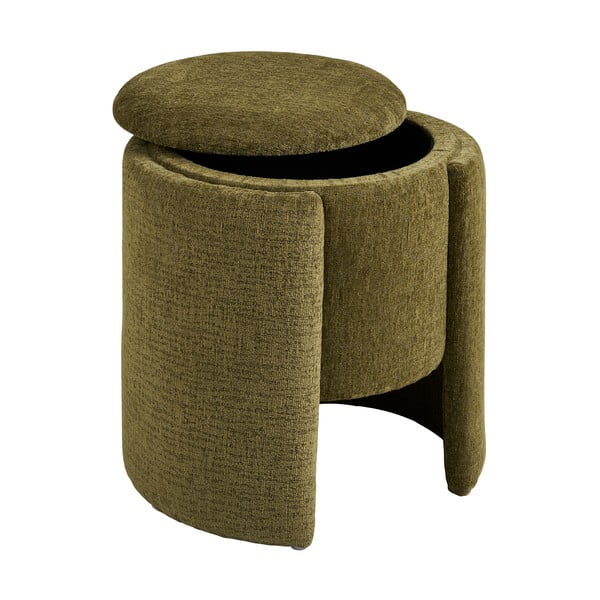 Khaki žinylkový taburet Walsdorf – House Nordic-image-3