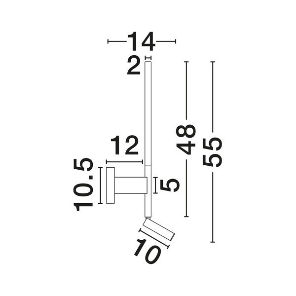 Matně bílé hliníkové LED nástěnné svítidlo s ohybatelnou konstrukcí Handy – Nova Luce-image-4