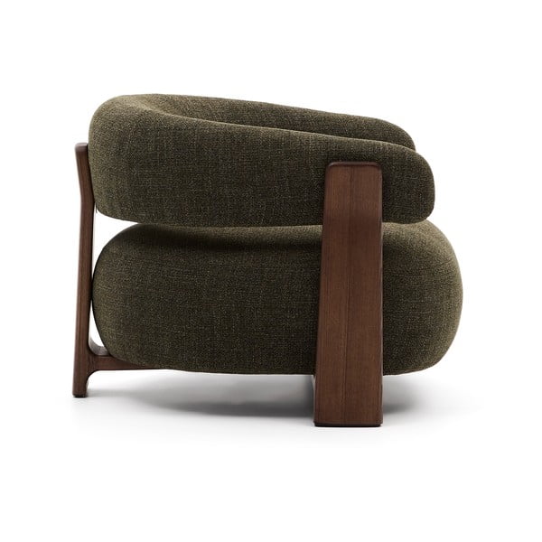 Zelené žinylkové křeslo Granite – Kave Home-image-3