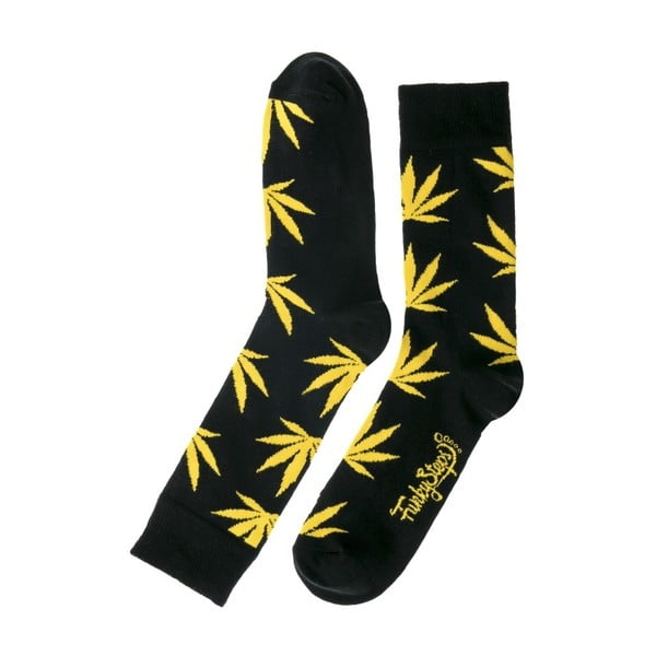 Černo-žluté ponožky Funky Steps Mary, velikost 39 – 45