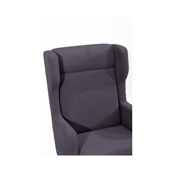 Šedé křeslo ušák Max Winzer Bennet Suede-image-1